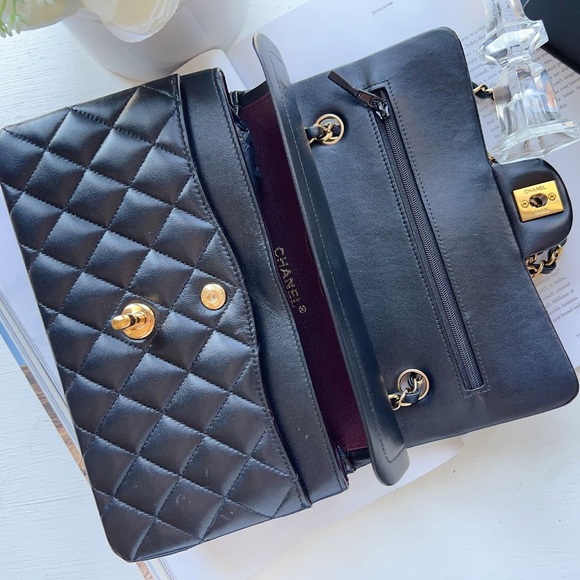 Chanel Lambskin Classic Small Double Flap Bag Black - Picture 10 of 13